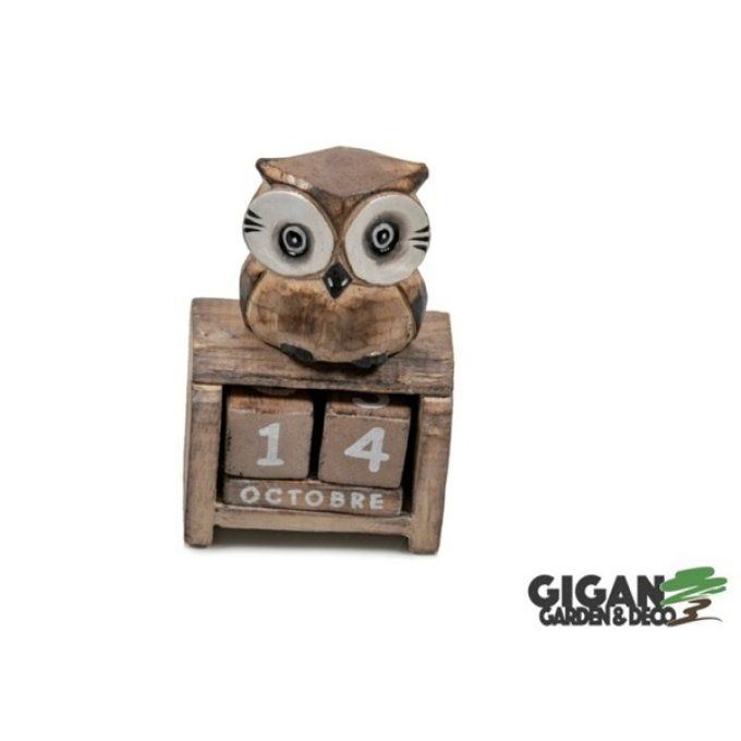 Calendrier en bois - Hibou