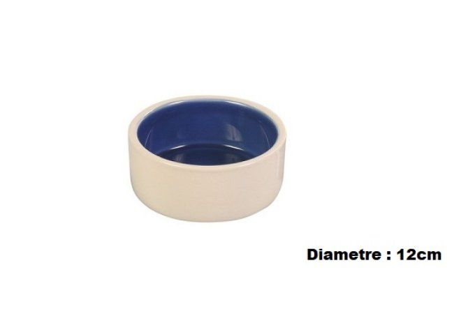 Ecuelle céramique crème/bleu