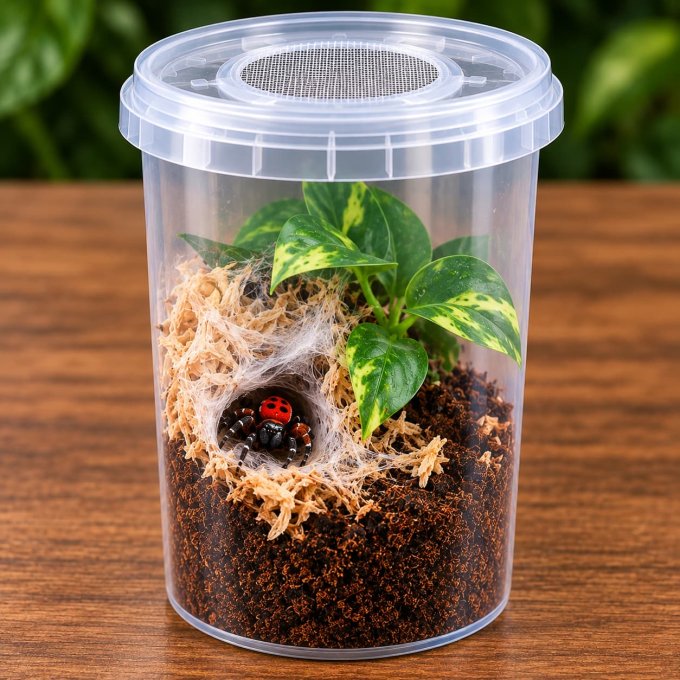 Kit d'élevage Araignées et Mygalons STARTER 1 L – Habitat modulable