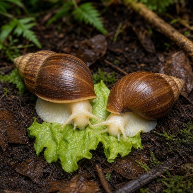  Lissachatina Fulica  White Jade