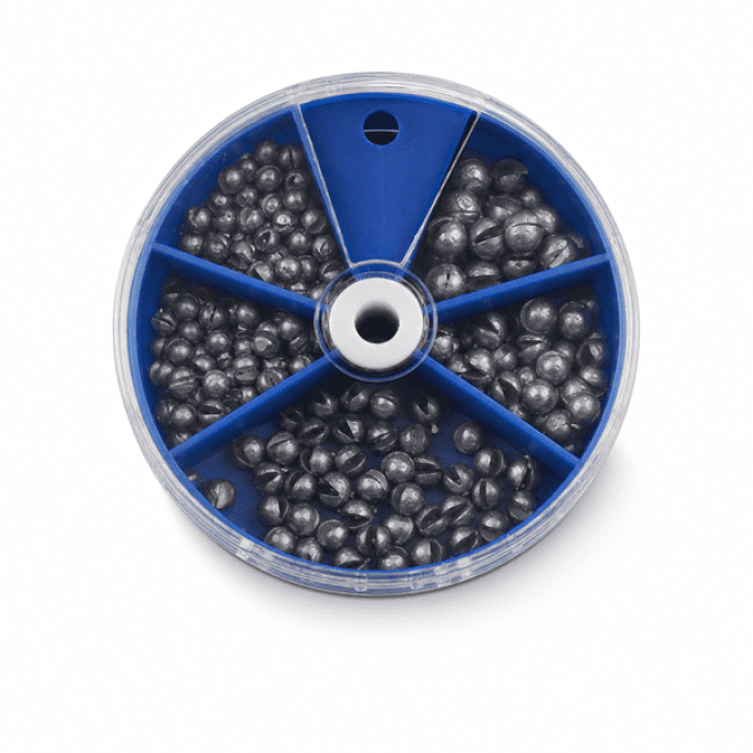 Plombs de pêche en boîte distributrice