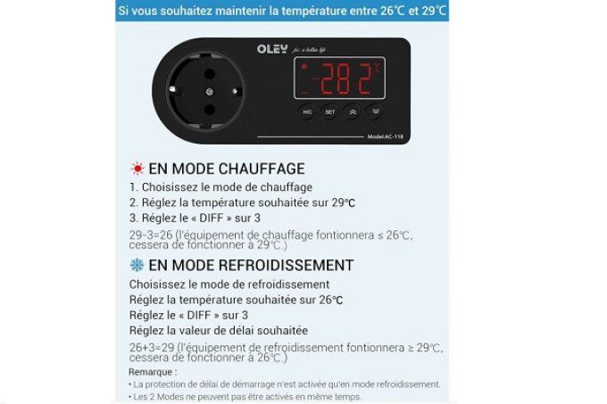 Thermostat digital Oley