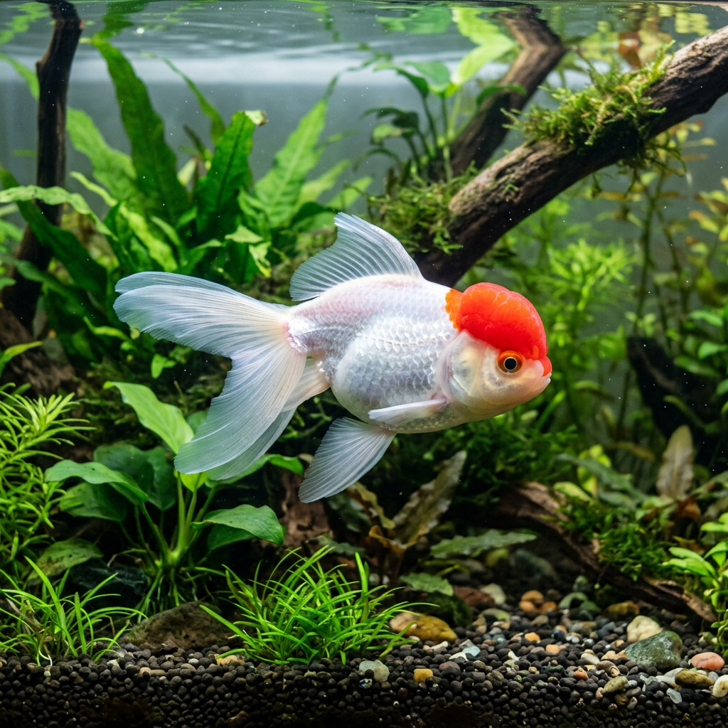 Oranda Blanc Tête Rouge Oranda Blanc Tête Rouge